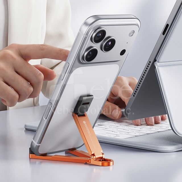 customizable aluminum alloy foldable mini phone stand