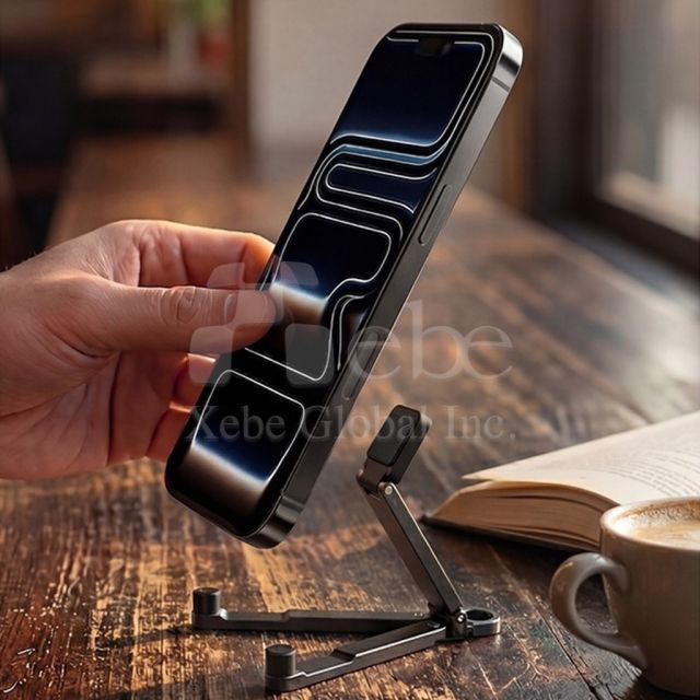 customizable aluminum alloy foldable mini phone stand