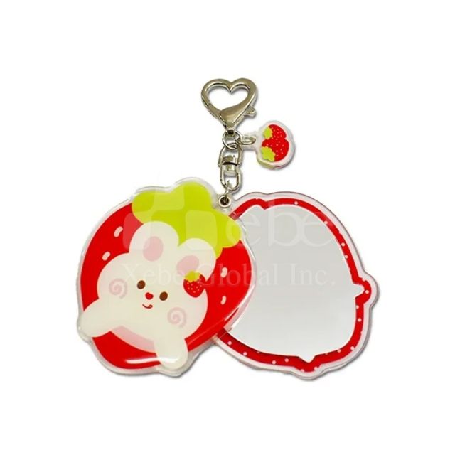 custom acrylic mirror keychain
