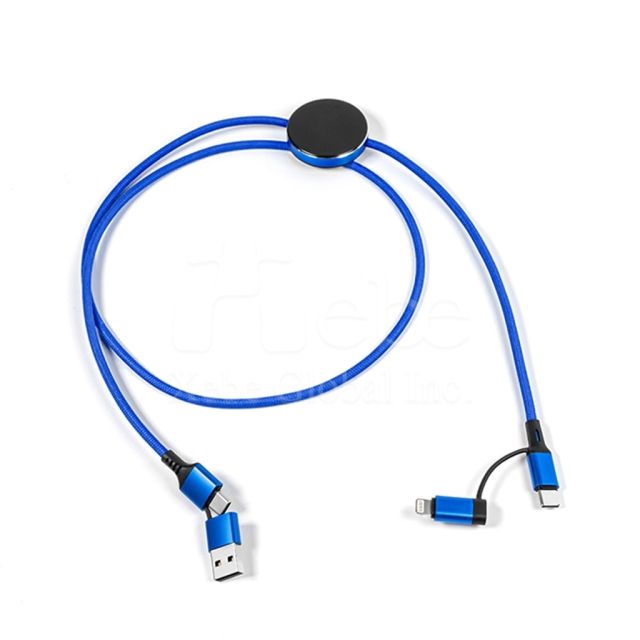 customizable led illuminated charging cable with corporate logo