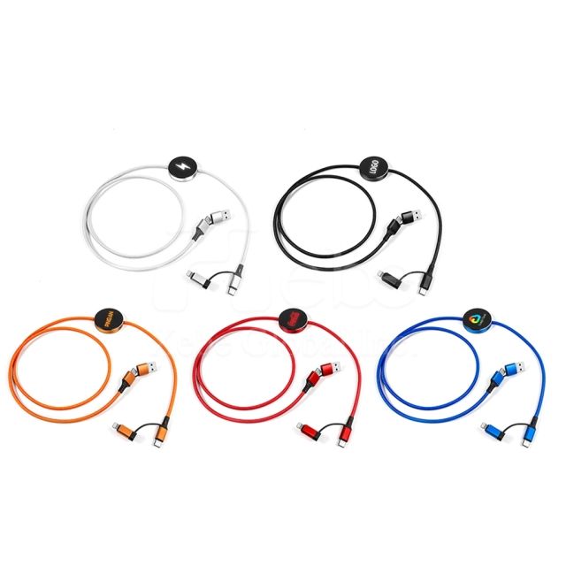 customizable led illuminated charging cable with corporate logo